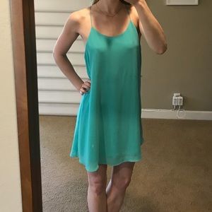 Teal mini dress